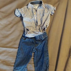 Oshkosh button up with pants